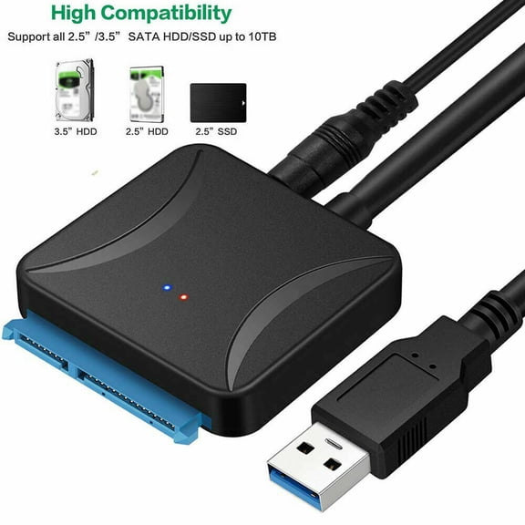 SATA to USB 3.0, SATA III Hard Drive Adapter Cable for 3.5/2.5 Inch HDD/SSD, Support UASP