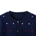 thumbnail image 3 of Baby Girls Kintted Sweater Cardigan Cable-Knit Spring Coat Soft Warm Long Sleeve Cardigan for Baby Girl Royal Blue 2-3Y, 3 of 11