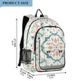 thumbnail image 2 of FORMRS Unisex School Backpack 17" Student Travel Bag with Laptop Compartment, Green Geometric Pattern, 2 of 7
