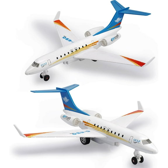 Plane Toy Single Airlines Die-Cast G650 Model Airplane Alloy Metal Aircraft Toys Pull Back Business Jet Planes with Lights and Sounds with Display Rack