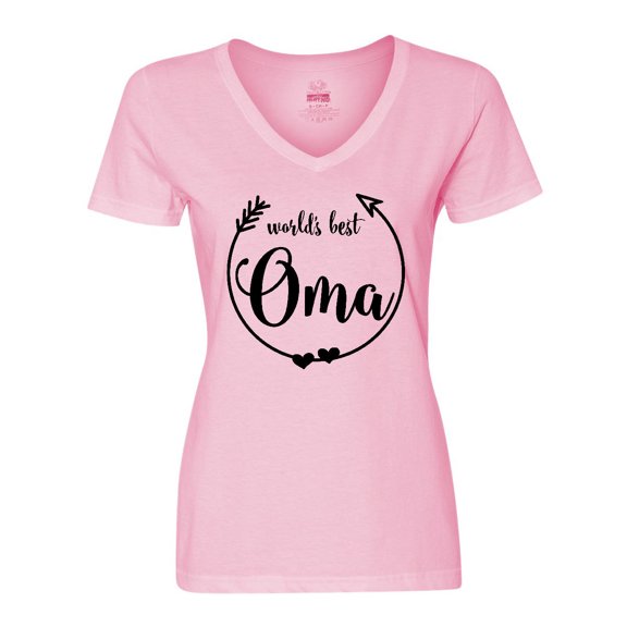 Inktastic World's Best Oma Women's V-Neck T-Shirt