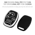thumbnail image 3 of OFFCURVE Key Fob Cover Case for Honda Accord Crosstour CR-V Civic Element Pilot K,Black Sliver, 3 of 5