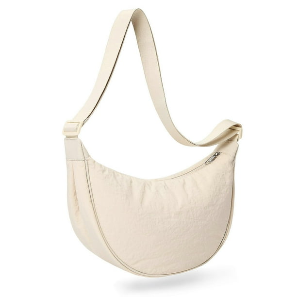 XL Crossbody Bag for Women - Nylon Dumpling Bag Casual Crescent Bag, Womens Hobo Shoulder Bags Adjustable Strap Sling Bag