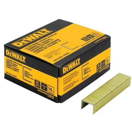 

Dewalt DW16S2-19GAL Crown Staple 1 in Crown 3/4 in Leg 16 ga Wire Galvanized