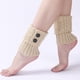 thumbnail image 4 of 3 pares de calcetines cortos tejidos a crochet para mujer, calentadores de piernas y rodillas cortos con botones retorcidos para otoño e invierno, 4 of 5