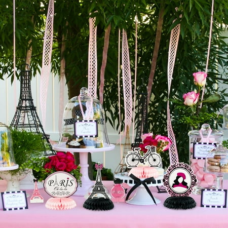 MALLMALL6 12Pcs Paris Honeycombs Centerpieces Party Pink Table Topper for Home