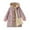 Pink, variant on Atogsazn Children's Girls Fleece Lined Jackets Plaid Long Sleeve Hooded Coat Winter Warm Clothes with Satchel Red 6-7 Years