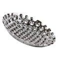 thumbnail image 2 of Urban Trends Collection Ceramic Round Concave Tray With Perforated Design- Polished Chrome - Silver- Large, 2 of 2