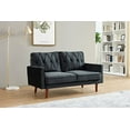 thumbnail image 2 of US Pride Furniture Tufted Cushion Back 57.5 Wide Loveseat-Black, 2 of 5