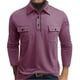 thumbnail image 1 of pstuiky camisas de manga larga para hombre, Camiseta informal de manga larga con botones y bolsillos dobles para hombre Tops casuales para hombres xl, 1 of 6