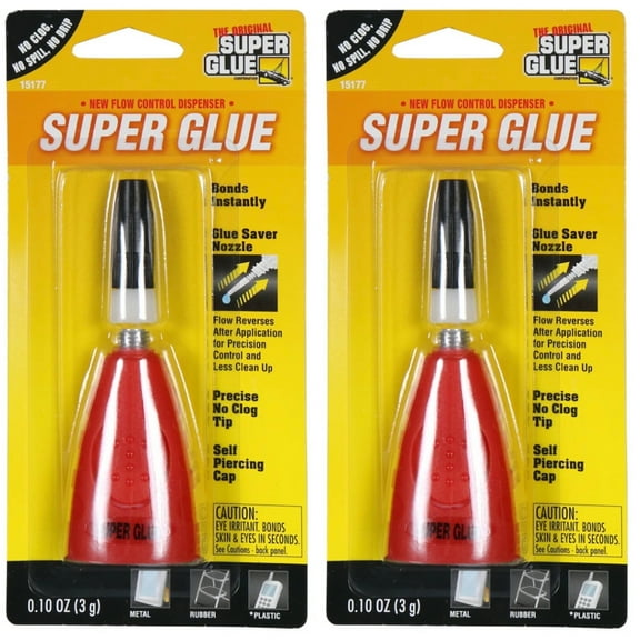 The Original Super Glue Flow Control 0.10oz, 2 Pack, 2 Count