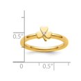 thumbnail image 3 of Yellow Plated Sterling Silver Clover Ring with Accent Diamond, 3 of 4