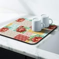 thumbnail image 4 of Coffee Bar Mat Accessories for Countertop Pioneer Flower Absorbent Hide Stain Rubber Backed Dish Drying Mats for Kitchen Counter Draining Pad Decor Gift Fit Under Coffee Maker (16x18in), 4 of 5
