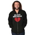 thumbnail image 5 of Heartbreaker Valentines Day Break Up Zip Up Hoodie Men's Women's Brisco Brands S, 5 of 6