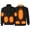 Black Heated Jacket, variant on DODADAWANJ Heating Jackets for Men Winter Athletic Electric Heated Jacket Polar Fleece Stand Collar Coats 8 Heating Zones Fall Outdoor Training Coat (Battery not Included) XXXXL