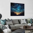 thumbnail image 2 of Chilfamy Stars Forest Moon Art Canvas Prints Wall Decor Ready To Hang 16x16in, 2 of 6