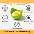 thumbnail image 3 of Vasos de silicona para escalfar huevos de Eggssentials, paquete de 4 unidades, sin BPA, 3 of 8
