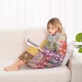 thumbnail image 4 of Pioneer Flower Floral Print Pattern Blanket Hoodies for Kids 6-13YR Oversize Wearable Blanket Hoodies for Boys Girls Teens, 4 of 7