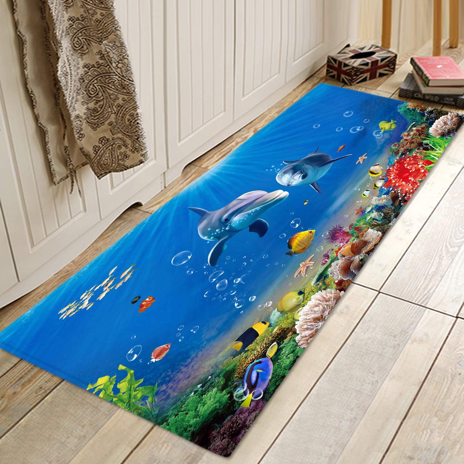 Funny Animals Decor Non Slip Flannel Rug Carpet Bath Mat Door Mat 16*24 Inch 