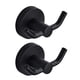 thumbnail image 1 of Marmolux Acc - Paquete de 2 ganchos de baño negros para toallas | Ganchos negros modernos, ganchos dobles para bata y toalla, Ideal como soporte para toallas de baño, gancho para pared de la Ducha, so, 1 of 5