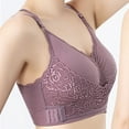 thumbnail image 4 of Cavosen Full Coverage Bras Lace Wireless Supportive Bras Push Up Solid Stretch Bralettes Spaghetti Strap Breathable Every day Underwear, 4 of 4