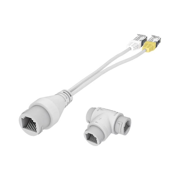 POE Splitter Cable POE Separator 2-in-1 Network Cable Connector Three-way RJ45