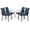 Four Blue chairs, variant on Suncrown Metal Outdoor Dining Chairs -Set of 2, Black