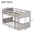 thumbnail image 4 of Aukfa Bunk Bed Twin over Twin, Heavy Duty Wood Bed Frame for Home/Dorm/Apartment, Gray, 4 of 8