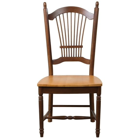 Sunset Trading Oak Selections 18" Wood Dining Chairs in Nutmeg (Set of 2)