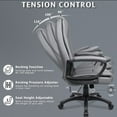 thumbnail image 6 of Waleaf Home Office Chair, 8Hours Heavy Duty Design, Ergonomic High Back Cushion Lumbar Back Support, Computer Desk Chair, Big and Tall Chair, Adjustable Executive Leather Chair With Arms, 6 of 9