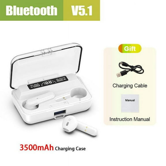 2022 New Bluetooth Headphone V5.1 Wireless Tws Earphone Touch Control Earbuds Microphones 3500mah Charging Box Hd Call Headset - Earphones & Headphones