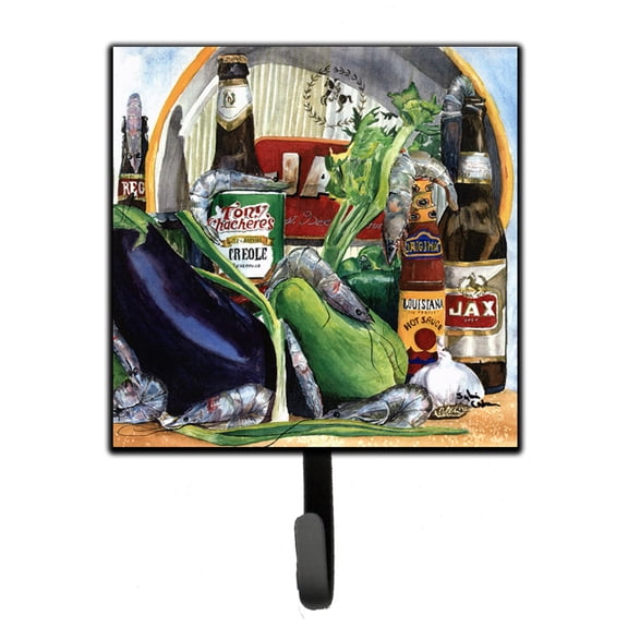 Carolines Treasures 1007SH4 Eggplant and Orleans Beers Leash or Key Holder 7Hx4.25W multicolor
