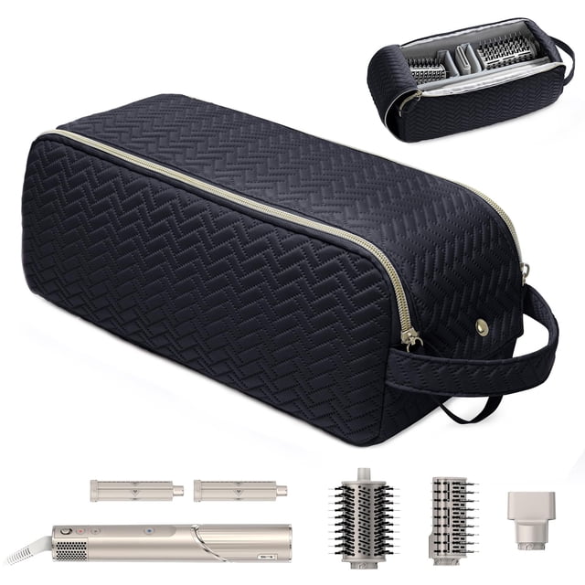 Bolsa de viaje para herramientas de pelo ELCUPA, grande, compatible con Shark, Revlon y Dyson