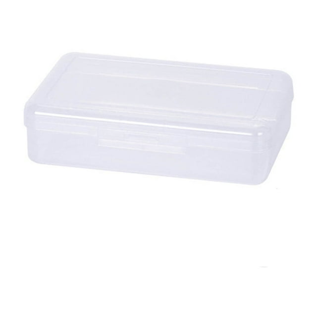 Plastic Pencil Box Large Capacity Pencil Boxes Clear Boxes With Snap-tight Lid Stackable Design And Stylish Office Supplies Storage Organizer Box