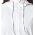 thumbnail image 3 of Mondetta Women's Moisture Wicking Lightweight Full Zip Hoodie Jacket with Thumbholes (Large/White), 3 of 4