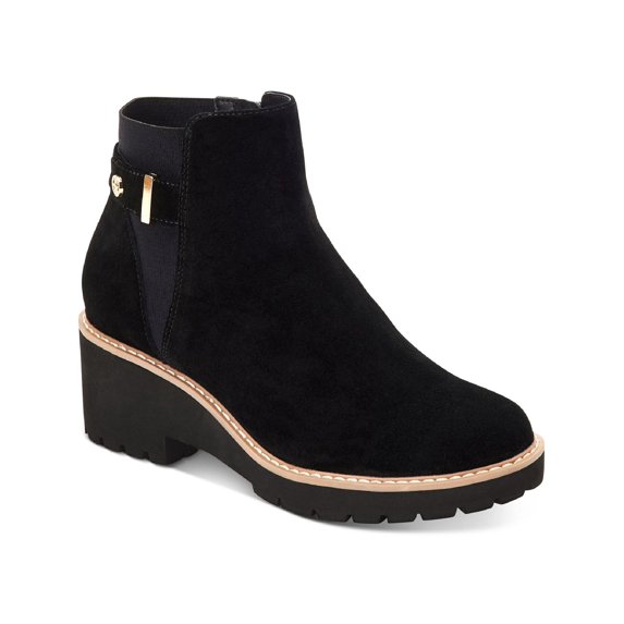 Giani Bernini Womens Vaass Suede Ankle Wedge Boots