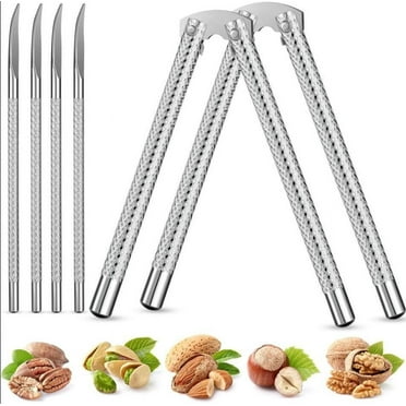 Chetnut cracker Nut Cracker, Multi-Purpose Cracker Set - Stainless Steel Seafood Pecan Crackers Forks, Non-slip Handle Walnut Cracker Tools, Lobster Crab Leg Cracker Nut Cracking Tools