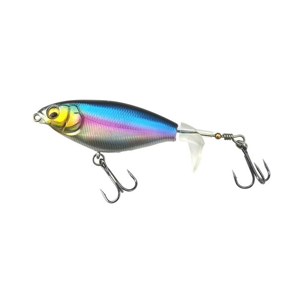 DYNWAVECA Topwater Fishing Lure Floating Lure Lifelike Plopping Bass Lure  Top Water Bass Lure for Trout, Bass, Perch Freshwater Fishing Blue