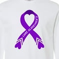 thumbnail image 4 of Inktastic Cure Alzheimer's Purple Heart Ribbon Long Sleeve T-Shirt, 4 of 5