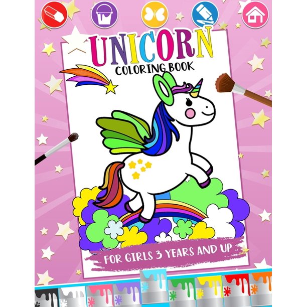 Download Unicorn Coloring Book For Girls 3 Years And Up Unicorn Coloring Book For Girls 3 Year