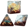 thumbnail image 4 of Gate Keeper Games and Dice: Inclusion Dice: Dinosaur Eggs - 7pc RPG Set, Multi-Colored Dino Eggs & Brown Glitter In Clear Resin, Role Playing Games, 4 of 5