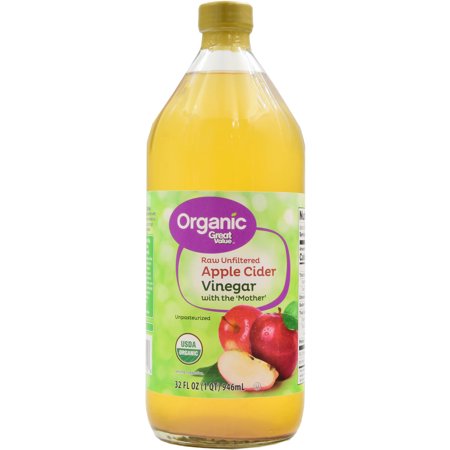 (2 Pack) Great Value Organic Raw Unfiltered Apple Cider Vinegar, 32 fl (Best Raw Apple Cider Vinegar)