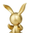 thumbnail image 6 of 12", 11"H Gold Porcelain Ceramic Abstract Balloon Rabbit Sculpture, by DecMode (2 Count), 6 of 9
