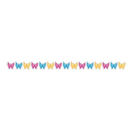 Unique Industries Fancy Nancy Butterfly Party Banner, 72" x 5"