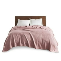 Pemberly Row Contemporary Egyptian Cotton Blanket in Rose King