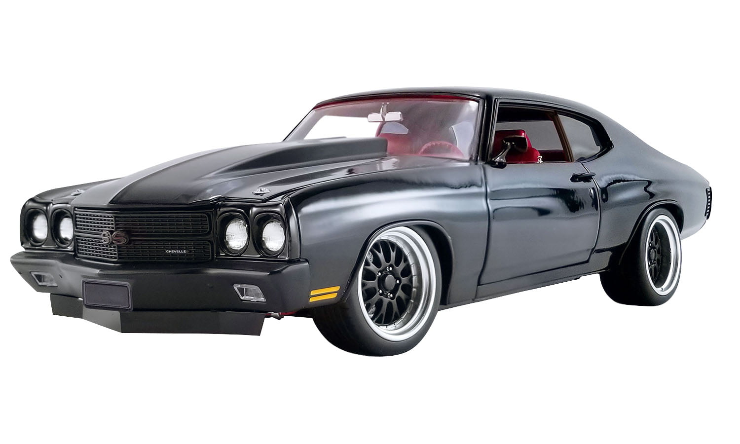 1970 CHEVROLET CHEVELLE SS 454 STREET FIGHTER G-FORCE BLACK 1:18 ACME A1805517 