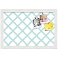 thumbnail image 2 of PinPix 18x12 Custom Cork Bulletin Board Diamond Modern Pattern Aqua Poster Board Has a Fabric Style Canvas Finish, Framed in Diamond Modern Pattern Aqua, by ArtToFrames (PinPix-1798), 2 of 5