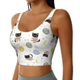 thumbnail image 2 of Naloa Cute Cat Sports Bras for Women, High Support Bra with Removable Pads, Comfortable - X-Large, 2 of 9