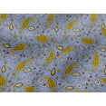 thumbnail image 5 of oneOone Viscose Jersey Mustard Yellow Fabric Paisleys Craft Projects Decor Fabric Printed By The Yard 60 Inch Wide, 5 of 5