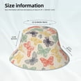 thumbnail image 6 of Kll Butterfly Bucket Hat For Women Men Packable Travel Beach Sun Hat Outdoor Rave Accessories Reflective Fisherman Cap, 6 of 9